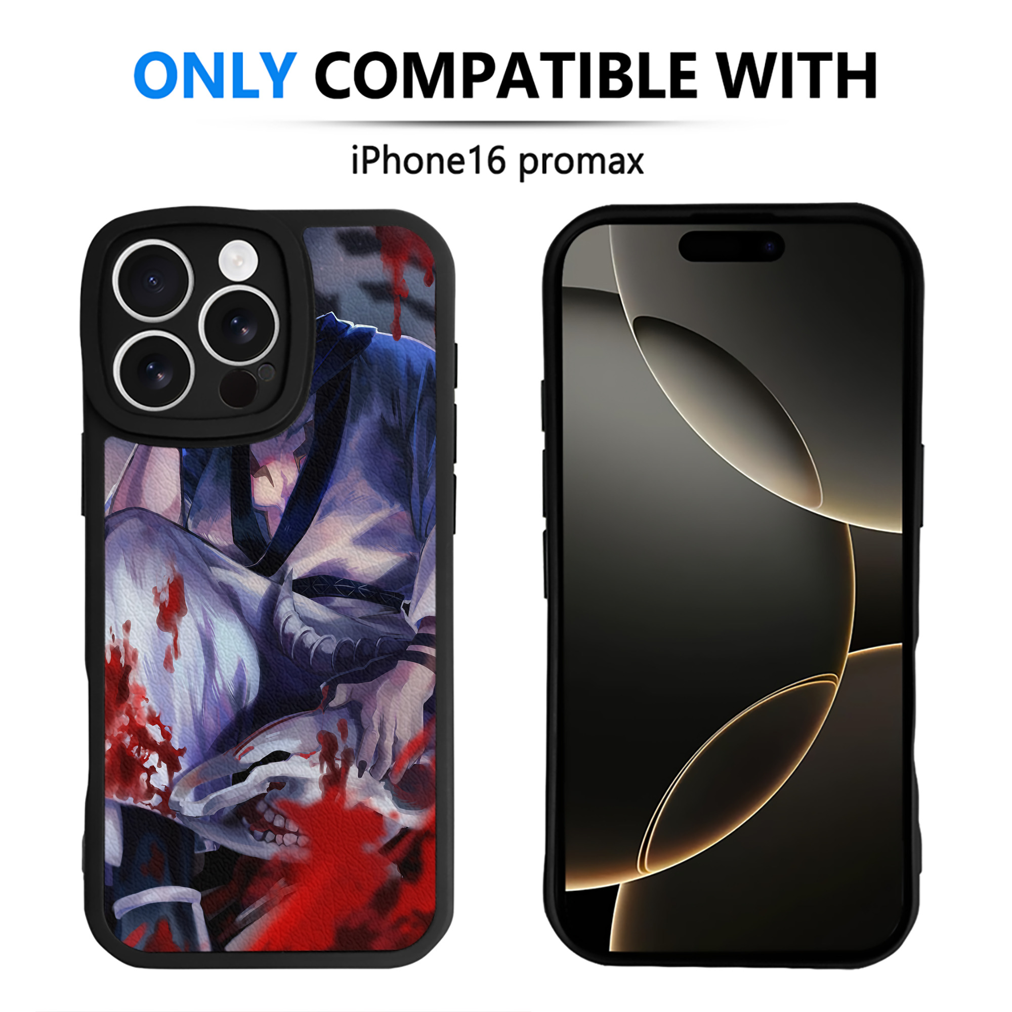 （画像用） 呪術廻戦 Jujutsu Kaisen 【iPhone 16シリーズ対応】シリコンスマホケース（レザー調） 材質：シリコン
